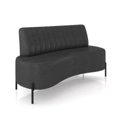 Sofá 2 Lugares Living 160cm Pé Ferro Pto Maraú Sintético Pu K01 - D'ro