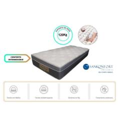 Colchão Solteiro Sankonfort Sleep Fresh  88x188x30 - Molas Ensacadas -