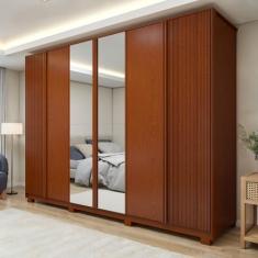 Guarda Roupa Ollie 6 Portas 6 Gavetas 6 Prateleiras 100% MDF com Espel