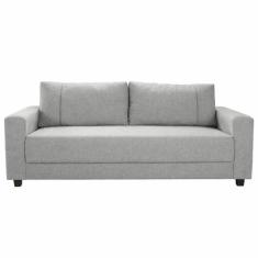 Sofá 3 Lugares Herval Clean Linho Cinza, 200 cm