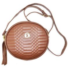 Bolsa Feminina Redonda Pequena Alça Transversal Ajustável - Rubim Calç