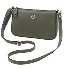 Bolsa Feminina Couro Legítimo Transversal Mariart 2030 (Army)