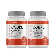 2x Cobre Quelato 60 Comprimidos Vegano Clinical Series Lauton Nutrition