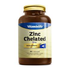 ZINC CHELATED 28MG - 90 CáPSULAS - VITAMíNLIFE Vitaminlife 