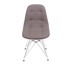 Cadeira DKR Base Cromada Botonê OR Design Cinza