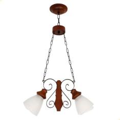 Lustre Muller Country 2 Lâmpadas Envelhecido 942E - Luminárias Muller