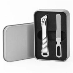 Cortador de unhas diagonal grande, conjunto de cortadores de unhas com grande abertura, pacote único, ferramentas de pedicure, caixa, lixa de areia