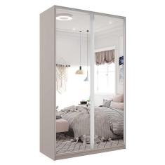 guarda-roupa solteiro com espelho zermatt 2 pt 3 gv bege