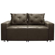 Sofá Retrátil E Reclinável 2 Lugares Bariloche 1.50cm Suede Com Molas Speciale Home Marrom