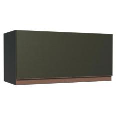 Armário de Cozinha Aéreo 70 cm 1 Porta Preto Reims Madesa, Preto