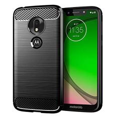 Capa para Moto G7 Play, com sensação macia, proteção total, anti-arranhões e impressões digitais + capa de celular resistente a arranhões para Moto G7 Play