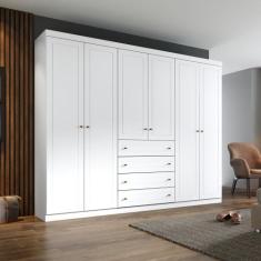 Guarda-Roupa Casal 6 Portas 4 Gavetas Americano - Henn