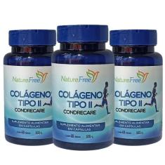 Kit 3 Colágeno Tipo II Condrecare 60 Cápsulas 500mg - NathurePro