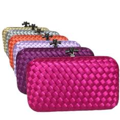 Bolsa Feminina Clutch Pequena De Festa Luxuosa Cetim - Lika Bijuterias