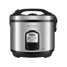 Panela de Arroz Elétrica 5 Xícaras Philco PH5P, Preto e Prata, 110V