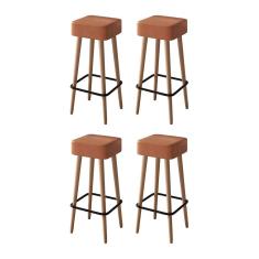 Kit 4 Banquetas Dubai 70cm Couríssimo - Salaone