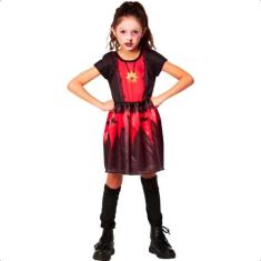 Fantasia Halloween Vampira Infantil pra Menina com Meias P 2 - 3 - Fan