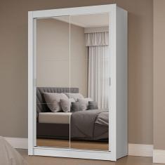 Guarda-Roupa Solteiro 2 Portas de Correr com Espelhos Milano Madesa