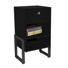 Mesa de Cabeceira Wolli 1 Gaveta Preto Drossi - D'Rossi