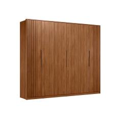 Guarda Roupa Casal 6 Portas Nogueira Touch 6 Gavetas Bali MDP Casah
