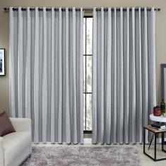 Cortina Semi Blackout Rústica 3,00M X 2,60M - Grafite