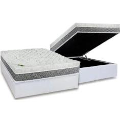 Cama Box Baú Casal Blindado + Colchão Espuma D33 - Aspen - Luckspuma -