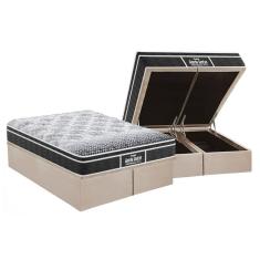 Cama Box Baú Queen: Colchão Anatômico Probel D28 Guarda Costas PróMiddle Plus + Base CRC Suede Clean (158x198)