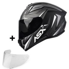 Capacete Masculino Axxis Asx Draken Vector Fosco Preto Cinza com visei