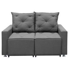 Sofá Retrátil e Reclinável 2 lugares Bariloche 1.50cm c/ Molas Linho Star Confort