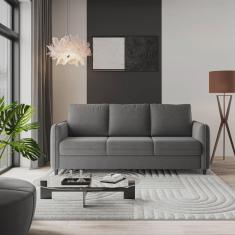 Sofá 3 Lugares em Veludo Orquídea Cabecasa Madeiramadeira