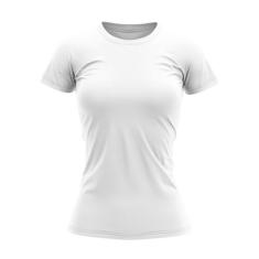 Camiseta Babylook Feminina Lisa DryFit Uv Verão Branco - Everest Sport