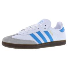 Adidas Samba OG Tênis masculino, Branco choque ciano, 44