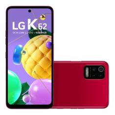 Smartphone LG K62 LMK520BMW 64GB Dual Chip Tela 6.6" 4G WiFi Câmera Quad 13MP+5MP+2MP+2MP Vermelho