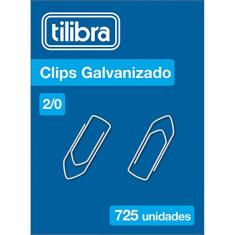 Tilibra - Clips 2/0 Galvanizado 725 Unidades