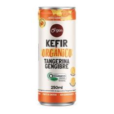 Kefir Orgânico Tangerina Gengibre Levedura Probiótico 250ml - Organ