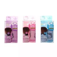 Pincel Maquiagem Tampa Retrátil Blush Infantil Gatinha Rosa