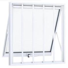 Janela Maxiar Banheiro Grade Esquadria Brasil 50x50 Branco [f123]