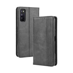 Capa para Huawei Enjoy 20 Pro, carteira de couro com suporte flip para Huawei Enjoy 20 Pro, capa magnética retrô para celular, capa carteira com compartimentos para cartões