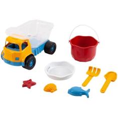 Caminhão de Brinquedo Dino Praia Cardoso Toys - com Acessórios