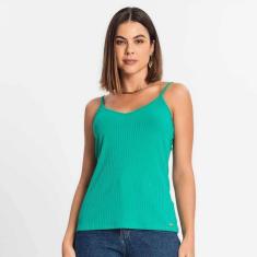 Blusa Feminina de Alça Rovitex Ribana Canelada