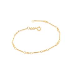 Pulseira Rommanel Banhado Ouro Fio Palito Torcido 550330