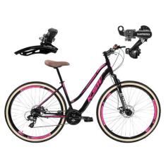 Bicicleta Aro Retro Feminina 29 KSW Sunny 21V Cambios Shimano Freio a 