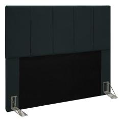 Cabeceira Cama Box Casal Queen 160cm Pérola D10 Suede Preto