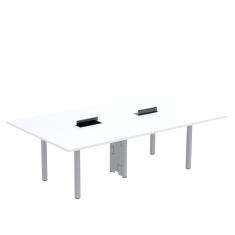 Mesa Reunião 320cm X 140cm Mrcpb3214 Branco/Cinza