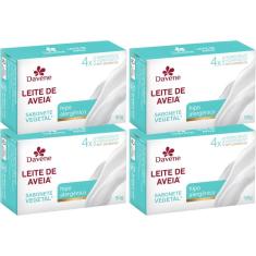 4UN Sabonete Vegetal Leite Aveia Hipoalergenico 90g Davene