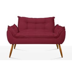 Namoradeira Opala Sofá Confortável ? Balaqui Decor Cor:marsala