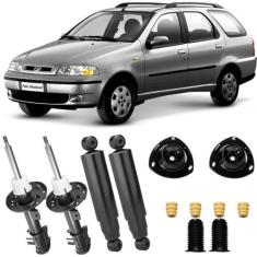 4 Amortecedor Palio Weekend 97 a 2000 Dianteiro Traseiro Nakata e Kit