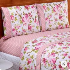 Jogo de Cama Lençol Casal Queen 4 peças Percal 180 Fios Estampado - ST