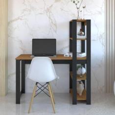 Escrivaninha com estante many - PIPPAWEB, FREIJÓ/PRETO