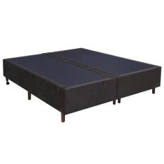 Base Para Cama Box Casal Queen Size Bipartido 158cm Suede Liso Tower N